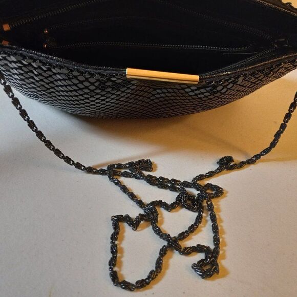 Vintage Mesh Black Clutch bag Cottagecore Grandmacore - Picture 4 of 7